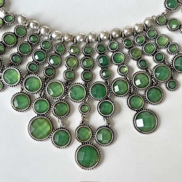 Lucky Brand Green  Green Glass and Silver Necklace - Picture 2 of 3